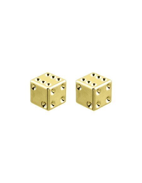 Dice Valve Caps Gold Schrader Valve.
